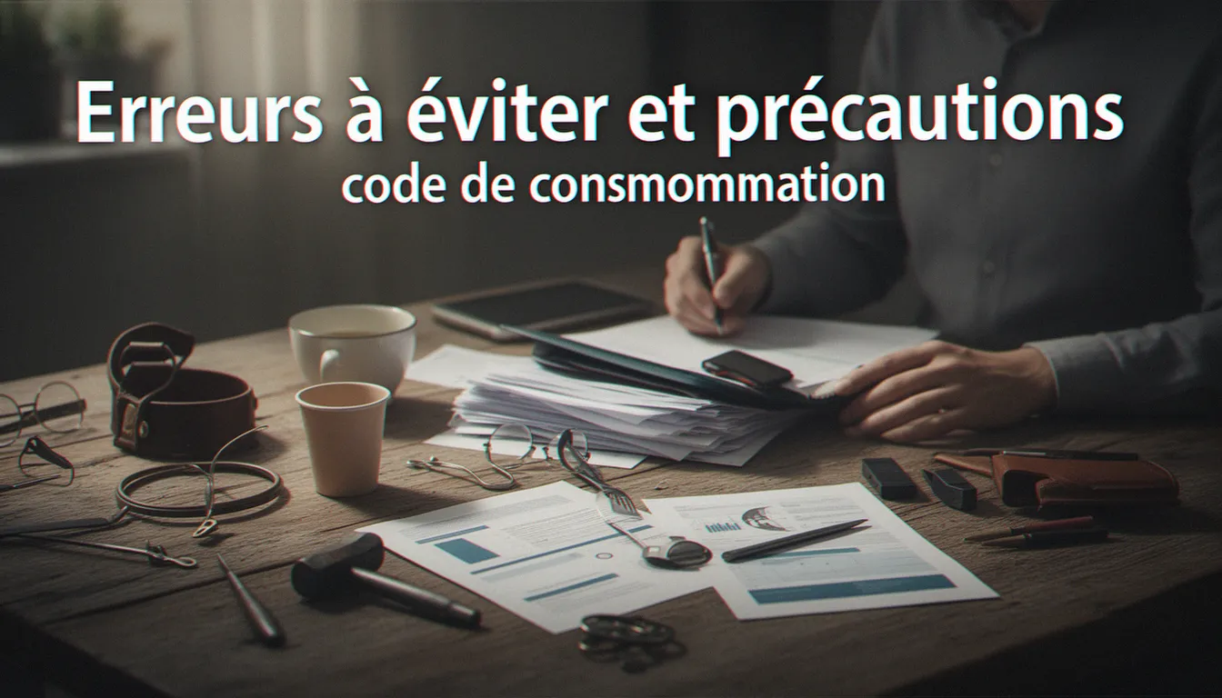 Erreurs à éviter et précautions — code de consommation