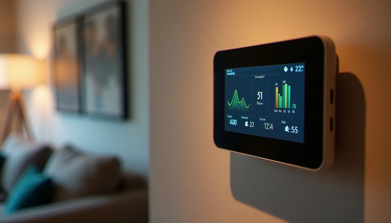 Thermostat numérique d'un radiateur bain d'huile affichant la programmation horaire pour optimiser la basse consommation
