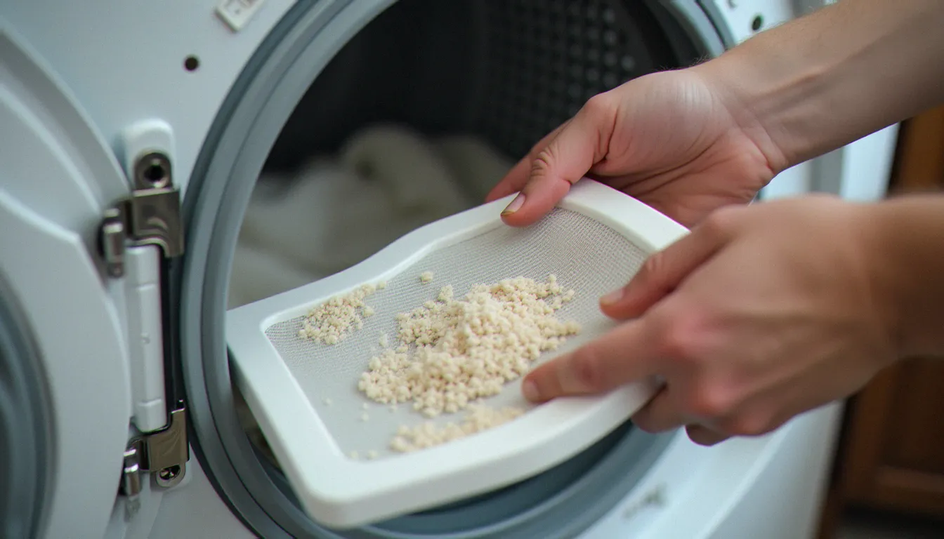 Nettoyage du filtre d'un sèche-linge pour réduire la consommation